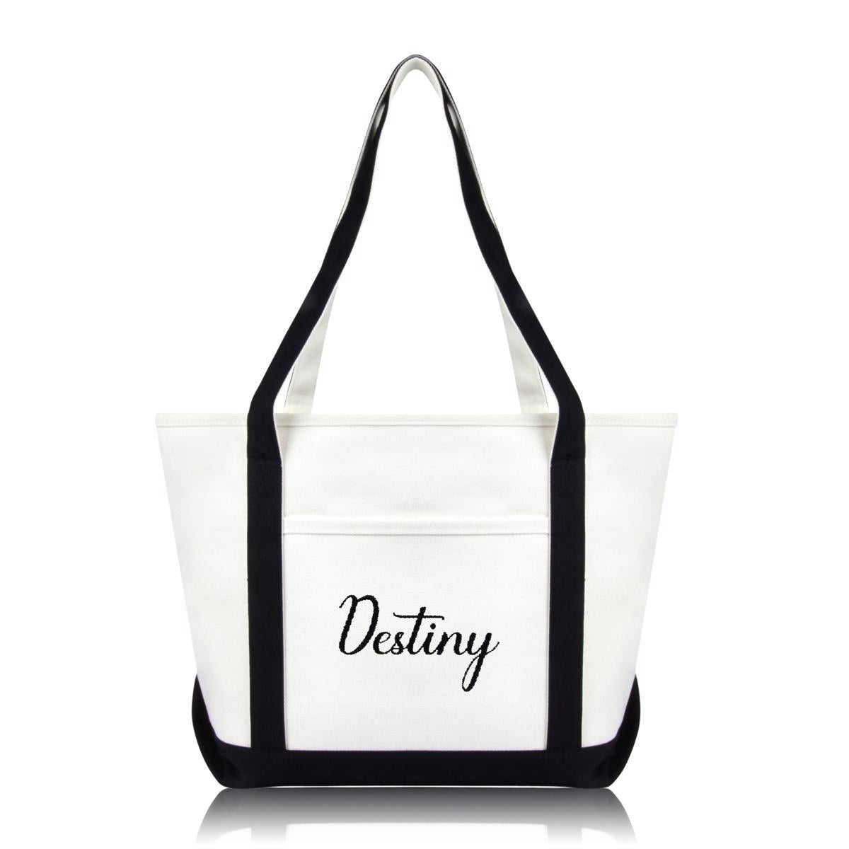 Dalix Womens Names Tote Bag