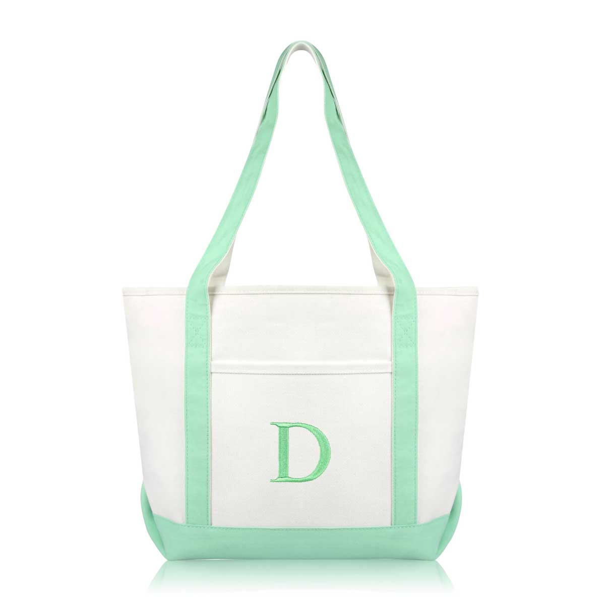 Dalix Medium Personalized Tote Bag Monogrammed Initial Letter - D