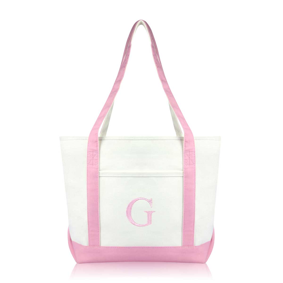 Dalix Medium Personalized Tote Bag Monogrammed Initial Letter - G