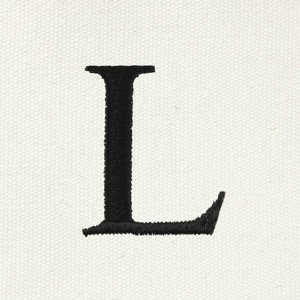 Dalix Medium Personalized Tote Bag Monogrammed Initial Letter - L