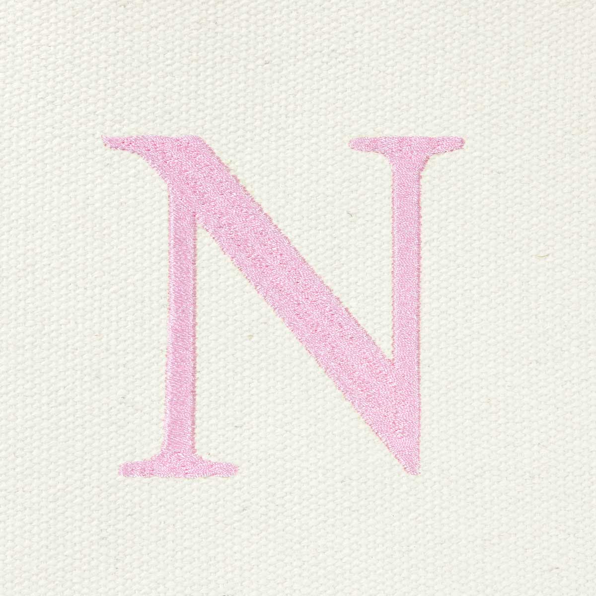 Dalix Medium Personalized Tote Bag Monogrammed Initial Letter - N
