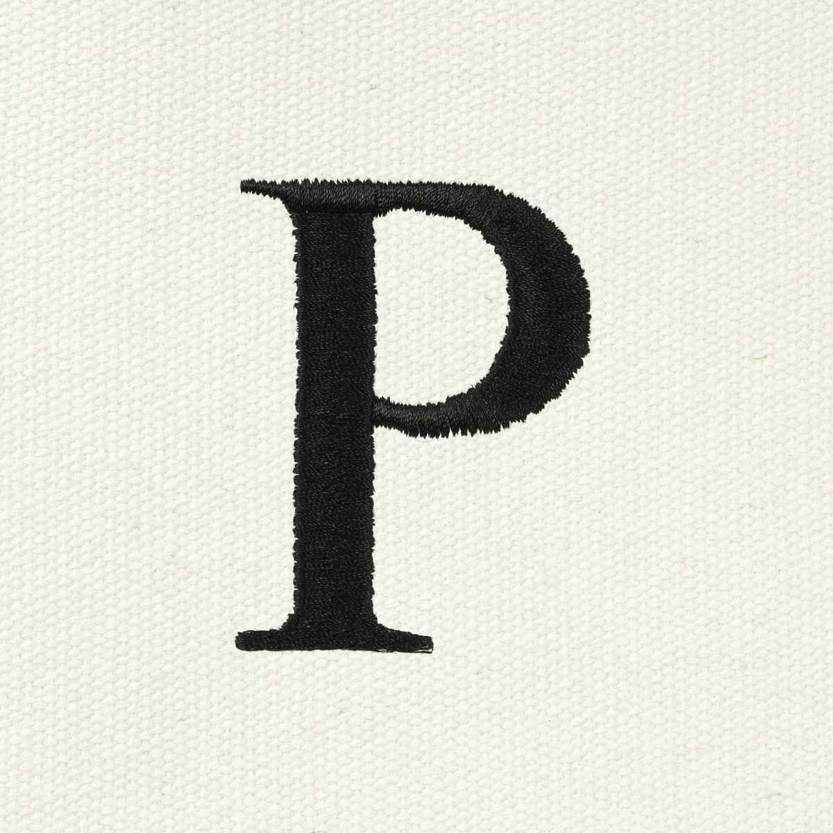 Dalix Medium Personalized Tote Bag Monogrammed Initial Letter - P