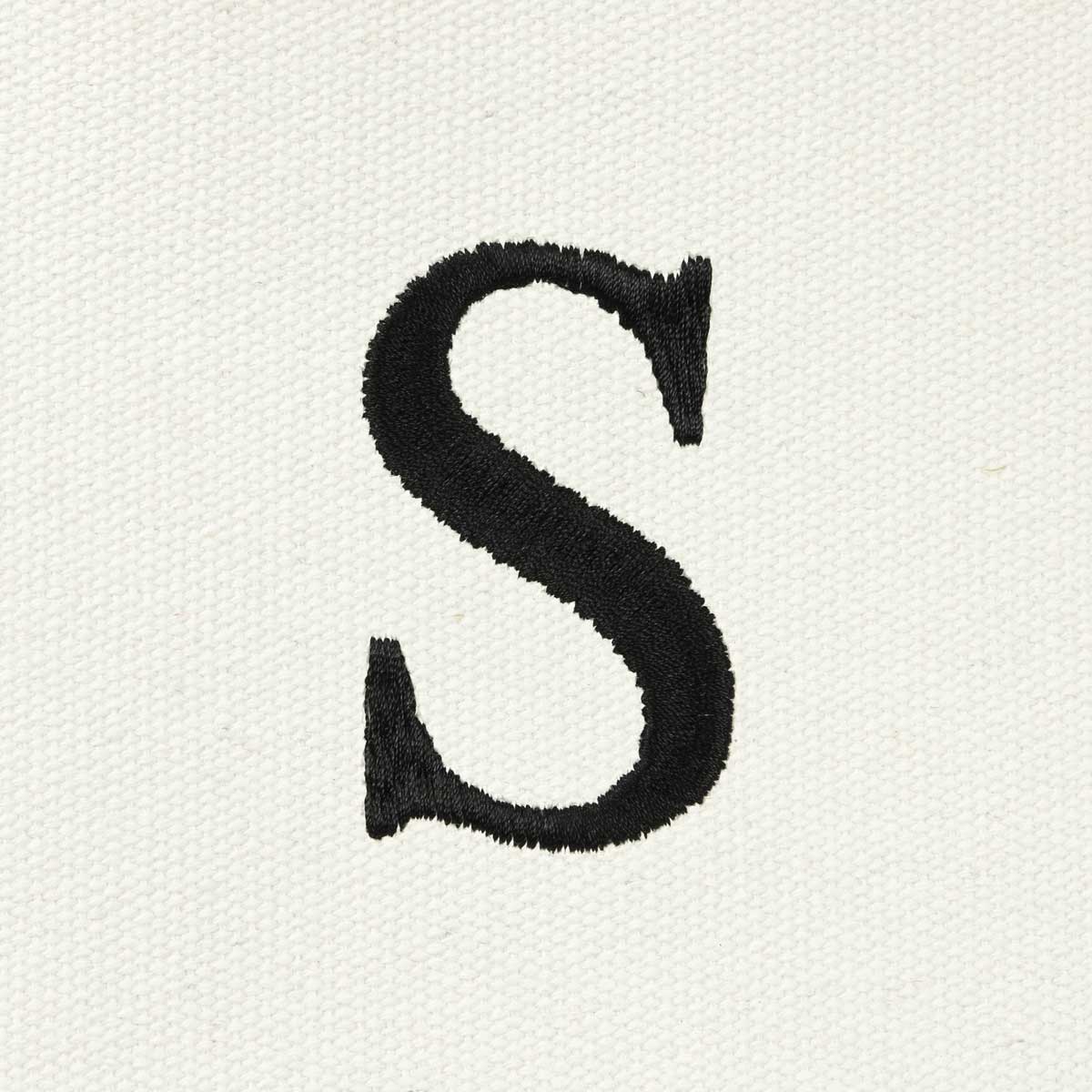 Dalix Medium Personalized Tote Bag Monogrammed Initial Letter - S