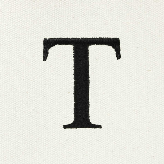 Dalix Medium Personalized Tote Bag Monogrammed Initial Letter - T