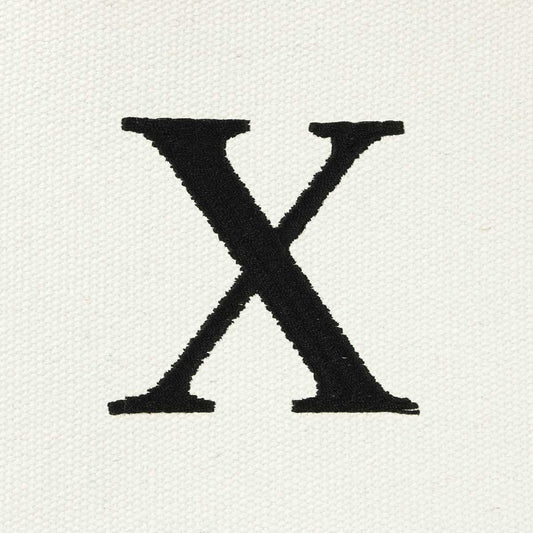 Dalix Medium Personalized Tote Bag Monogrammed Initial Letter - X