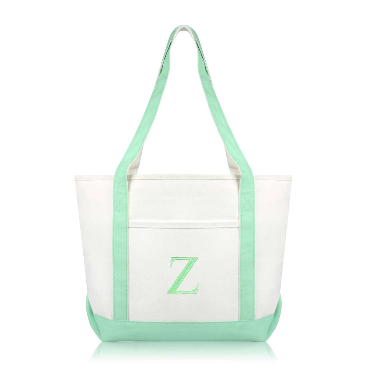 Dalix Medium Personalized Tote Bag Monogrammed Initial Letter - Z