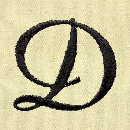 Dalix Striped D-Initial Tote Bag Womens Ballent Letter D