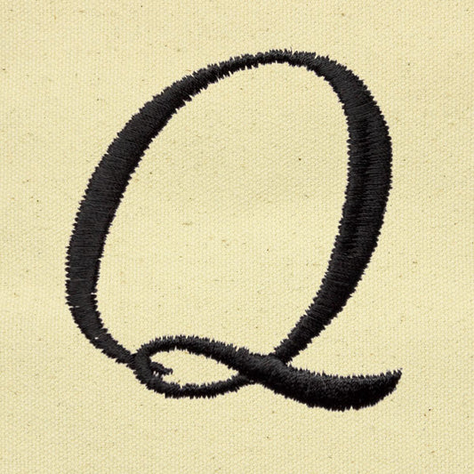 Dalix Striped Q-Initial Tote Bag Womens Ballent Letter Q