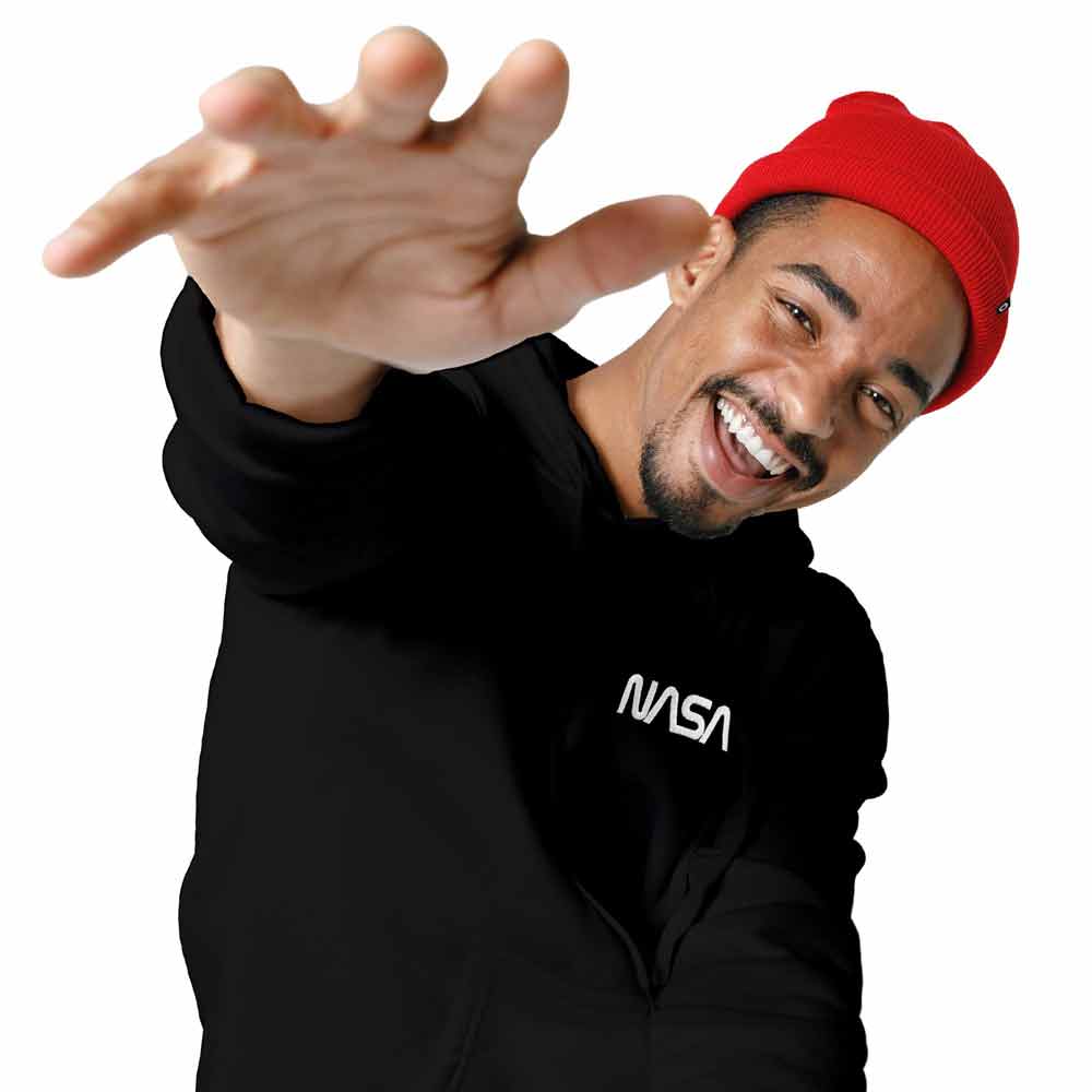 Dalix NASA Worm Midweight Fleece Hoodie