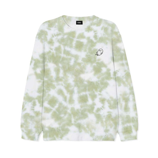 Dalix Ghost Midweight Fleece Tie Dye Crewneck Sweatshirt