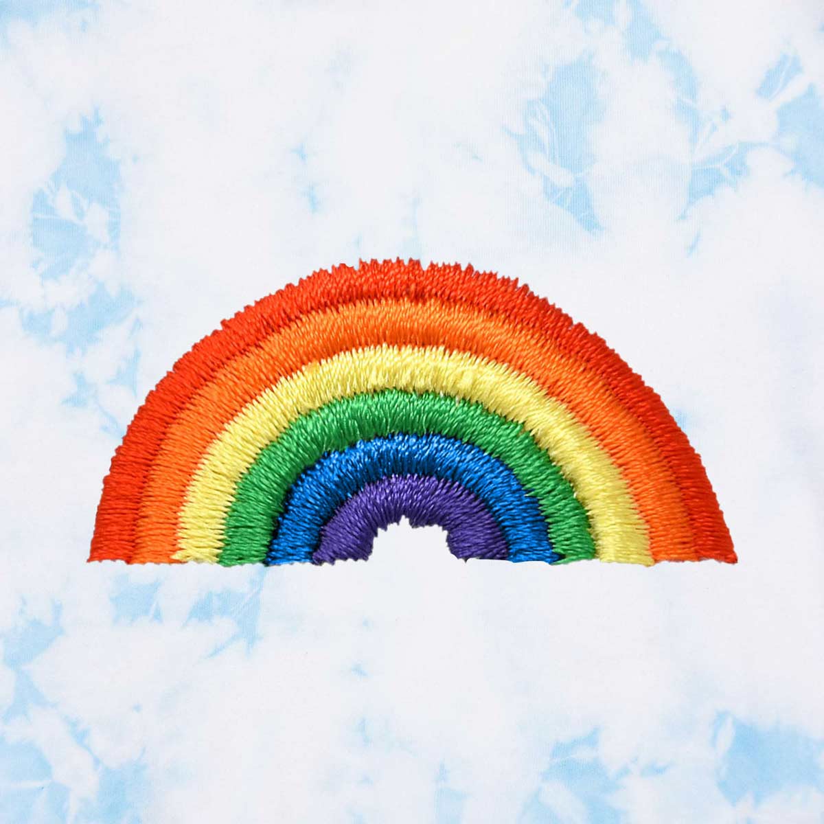 Dalix Rainbow Midweight Fleece Tie Dye Crewneck Sweatshirt