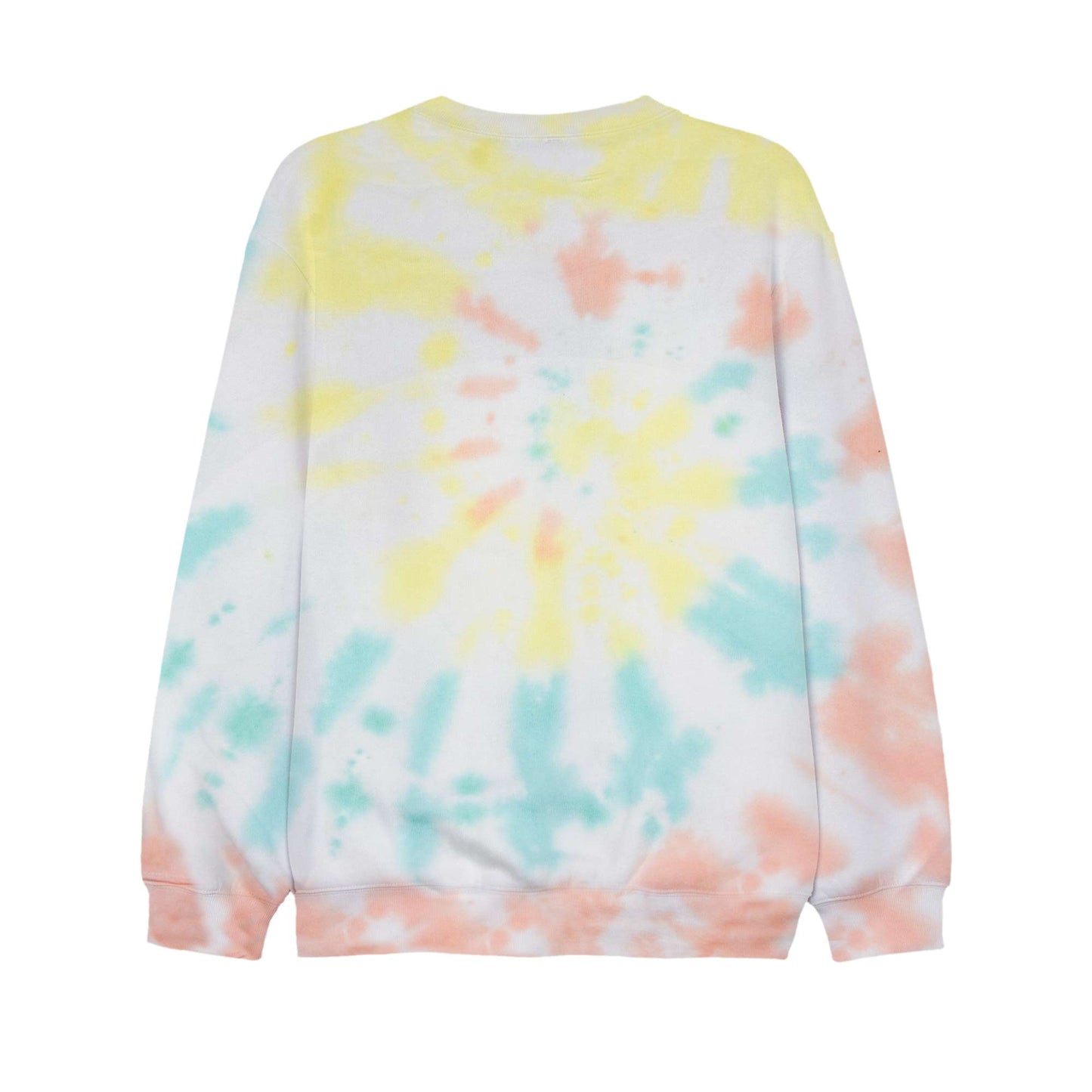 Dalix Rainbow Midweight Fleece Tie Dye Crewneck Sweatshirt
