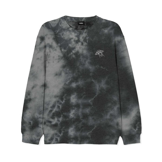 Dalix UFO Midweight Fleece Tie Dye Crewneck Sweatshirt
