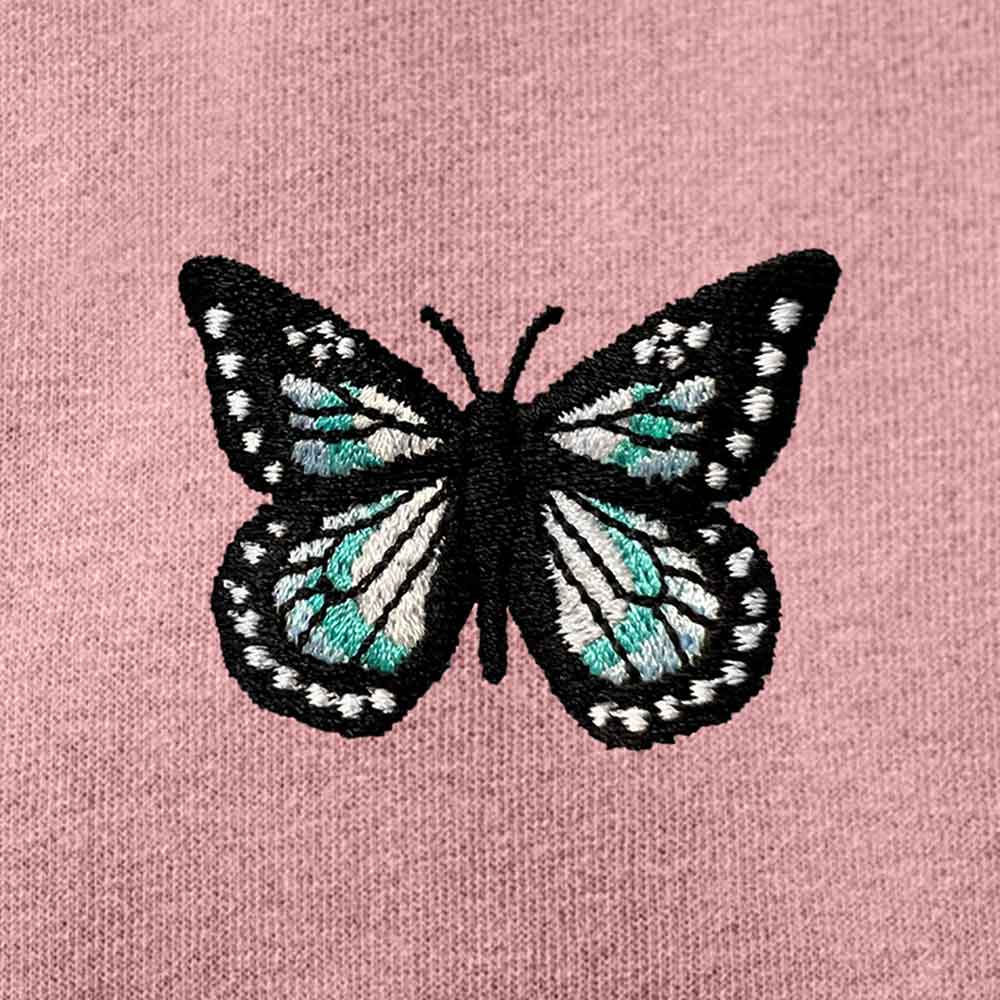Dalix Butterfly Midweight Fleece Raglan Sleeve Zip Hoodie