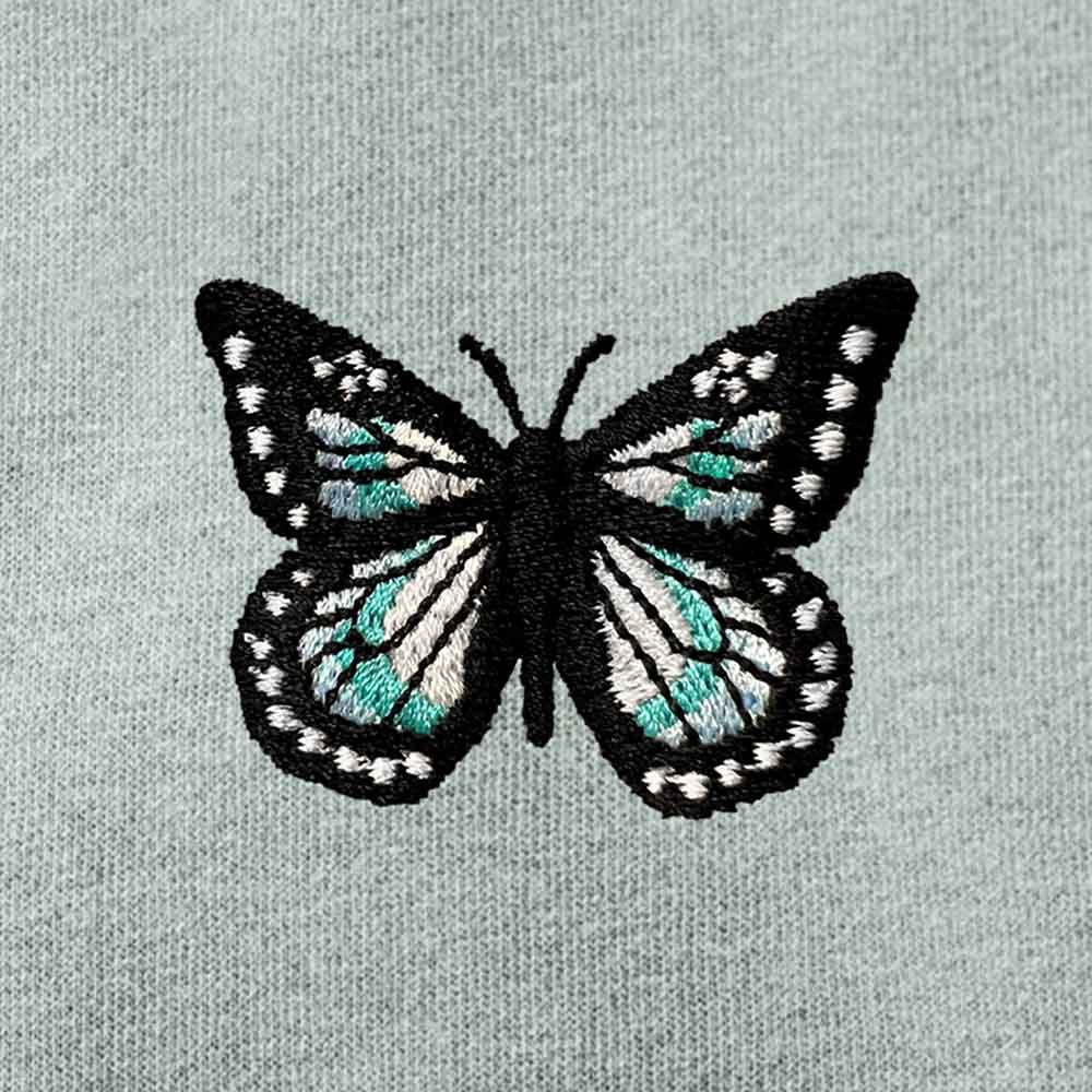 Dalix Butterfly Midweight Fleece Raglan Sleeve Zip Hoodie