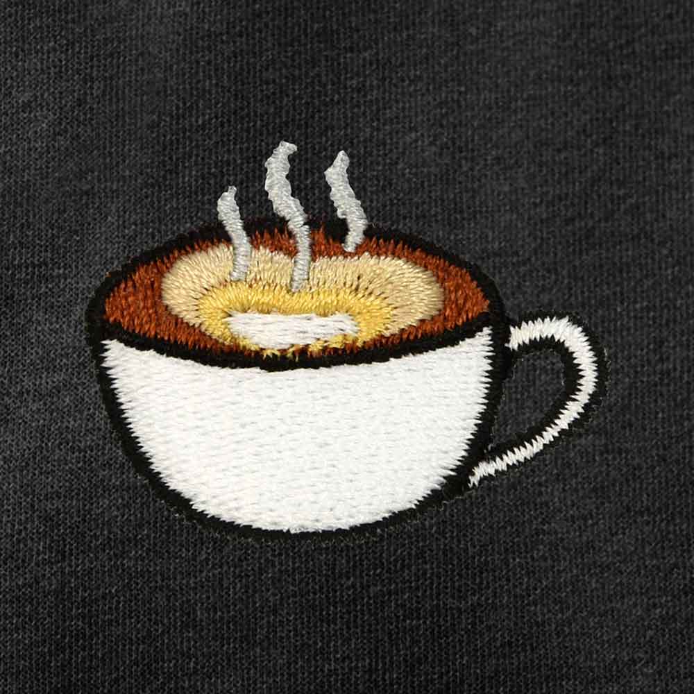 Dalix Cappuccino Embroidered Fleece Zip Hoodie Cold Fall Winter Women in Misty Blue S Small