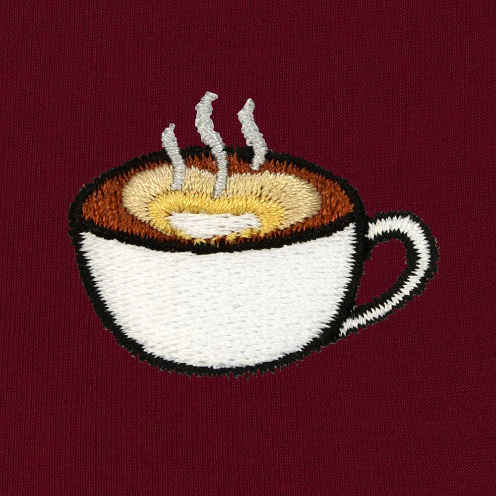 Dalix Cappuccino Embroidered Zip Hoodie Fleece Long Sleeve Pocket Warm Soft Mens in Maroon 2XL XX-Large