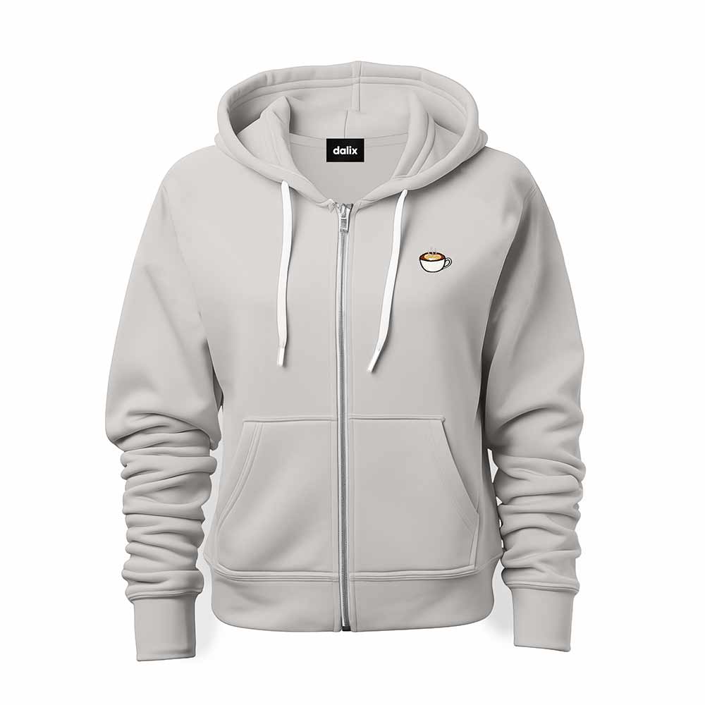 Dalix Cappuccino Zip Hoodie