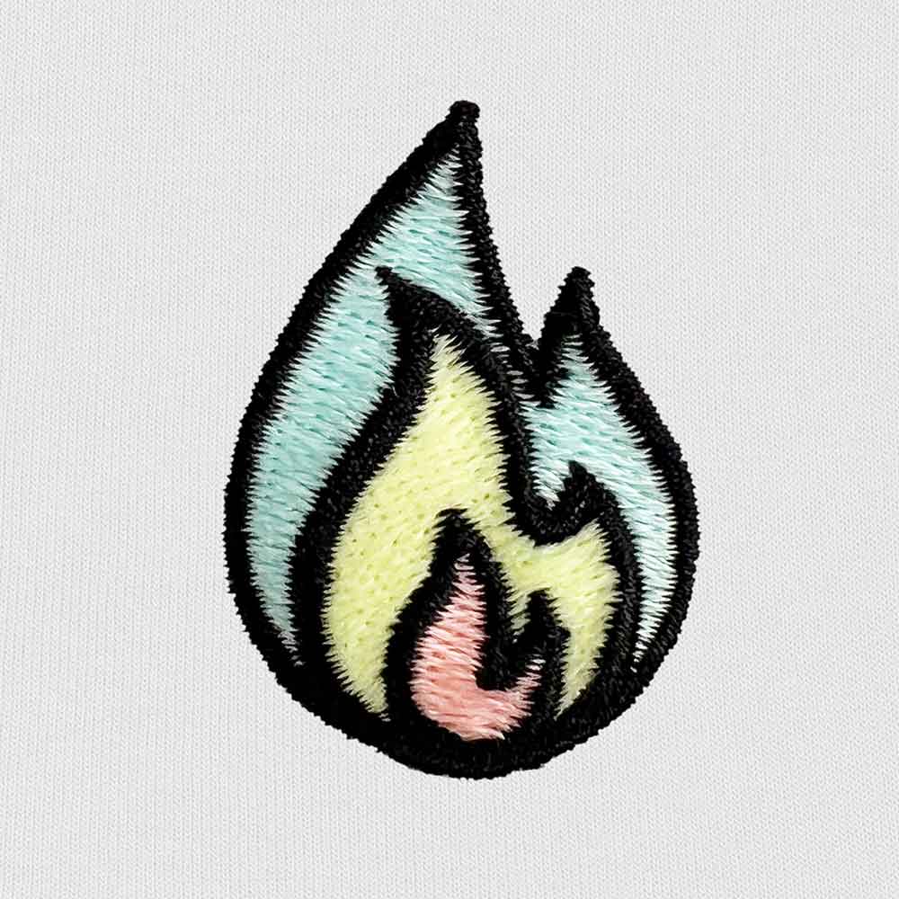 Dalix Fire Midweight Fleece Zip Hoodie (Glow in the Dark)