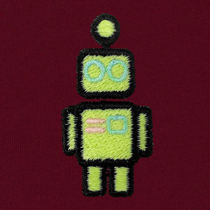 Dalix Robot Embroidered Hoodie Fleece Sweatshirt Zip Front Mens in Tan 3XL XXX-Large