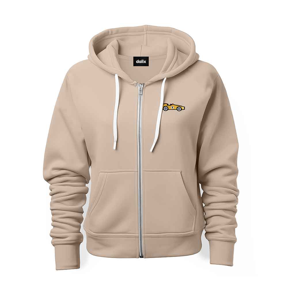 Dalix Race Car Midweight Fleece Zip Hoodie