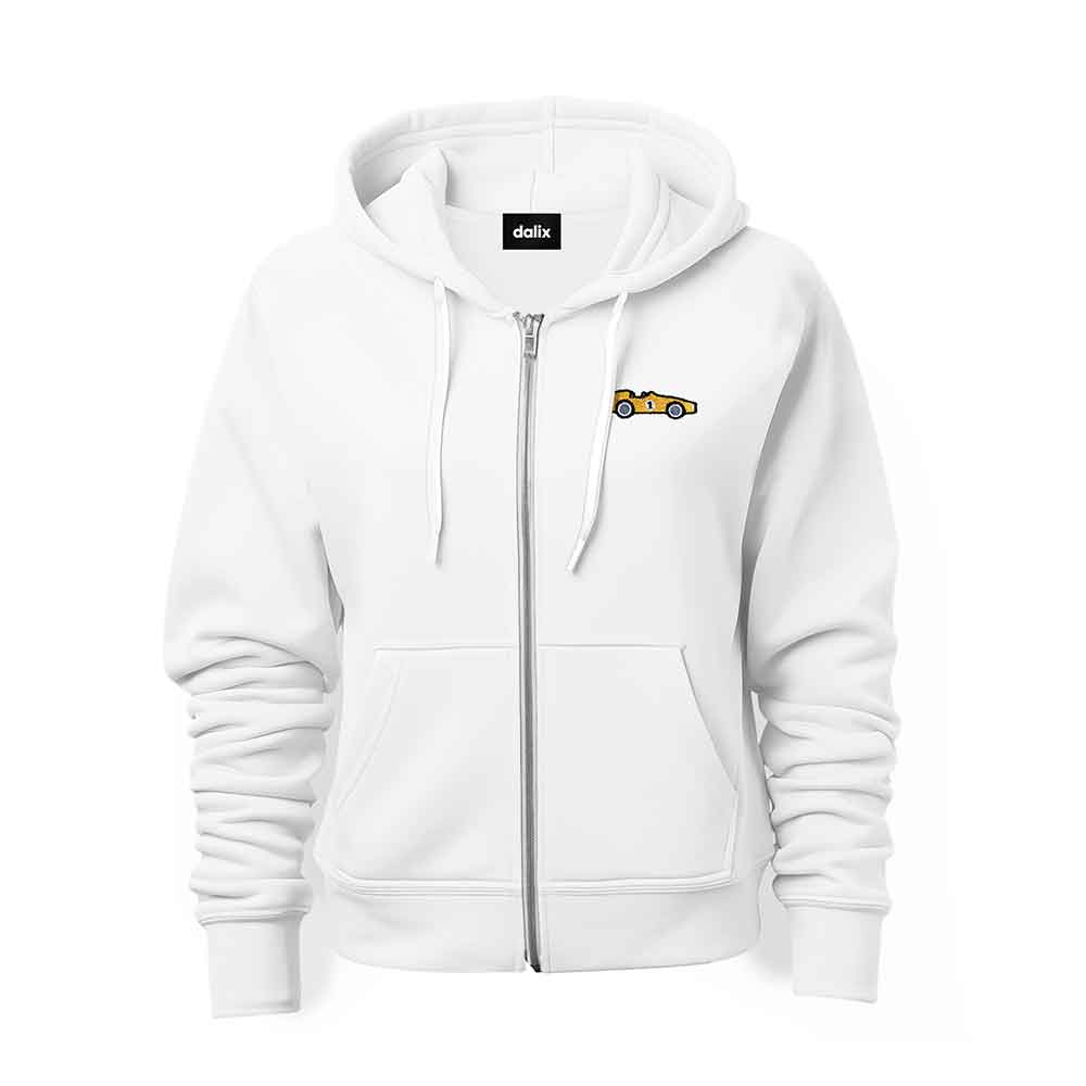 Dalix Race Car Midweight Fleece Zip Hoodie