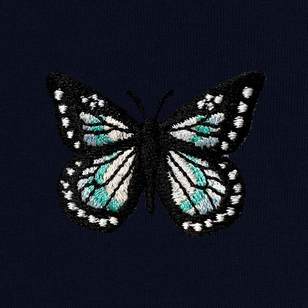 Dalix Butterfly Midweight Fleece Cropped Zip Hoodie