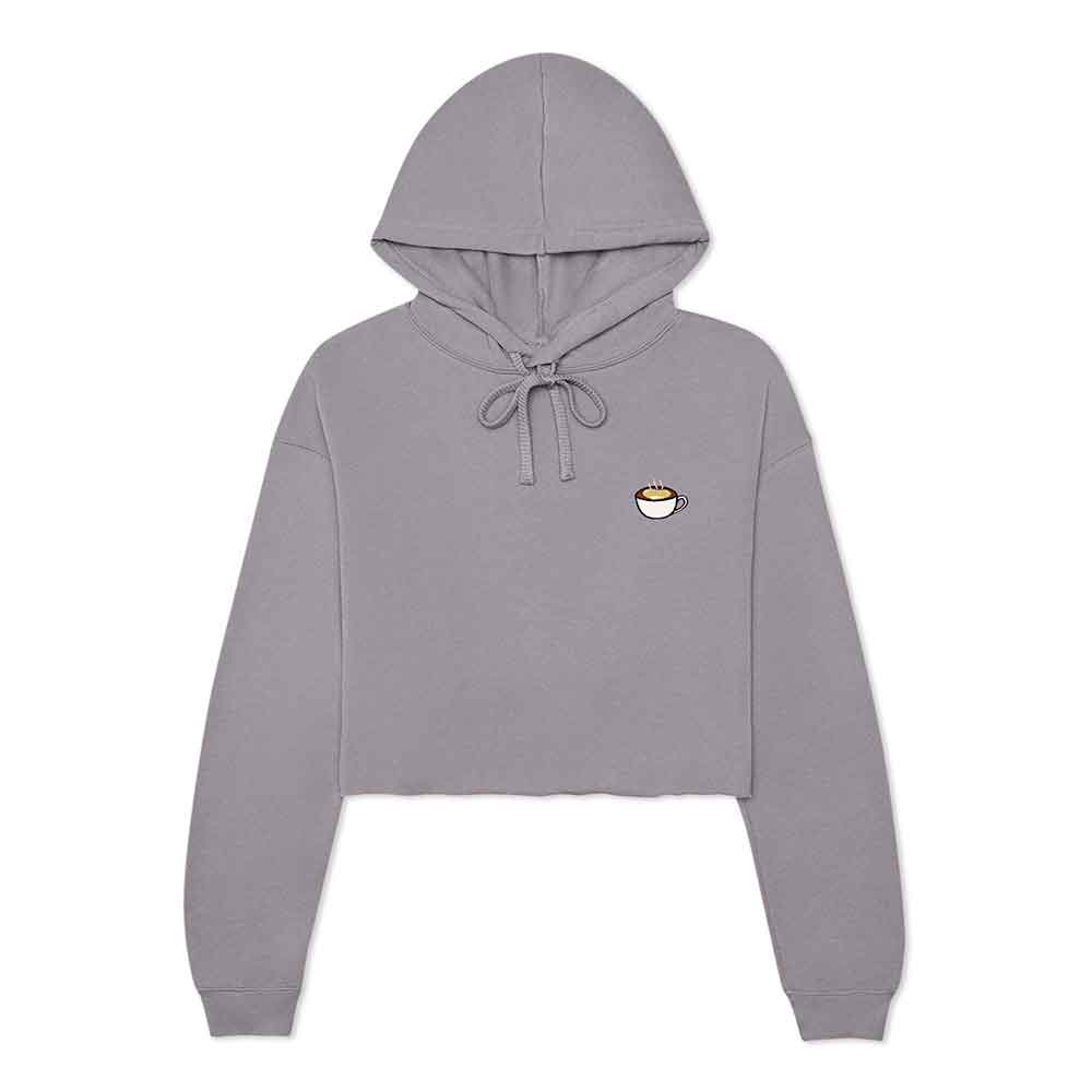 Dalix Cappuccino Midweight Fleece Cropped Hoodie