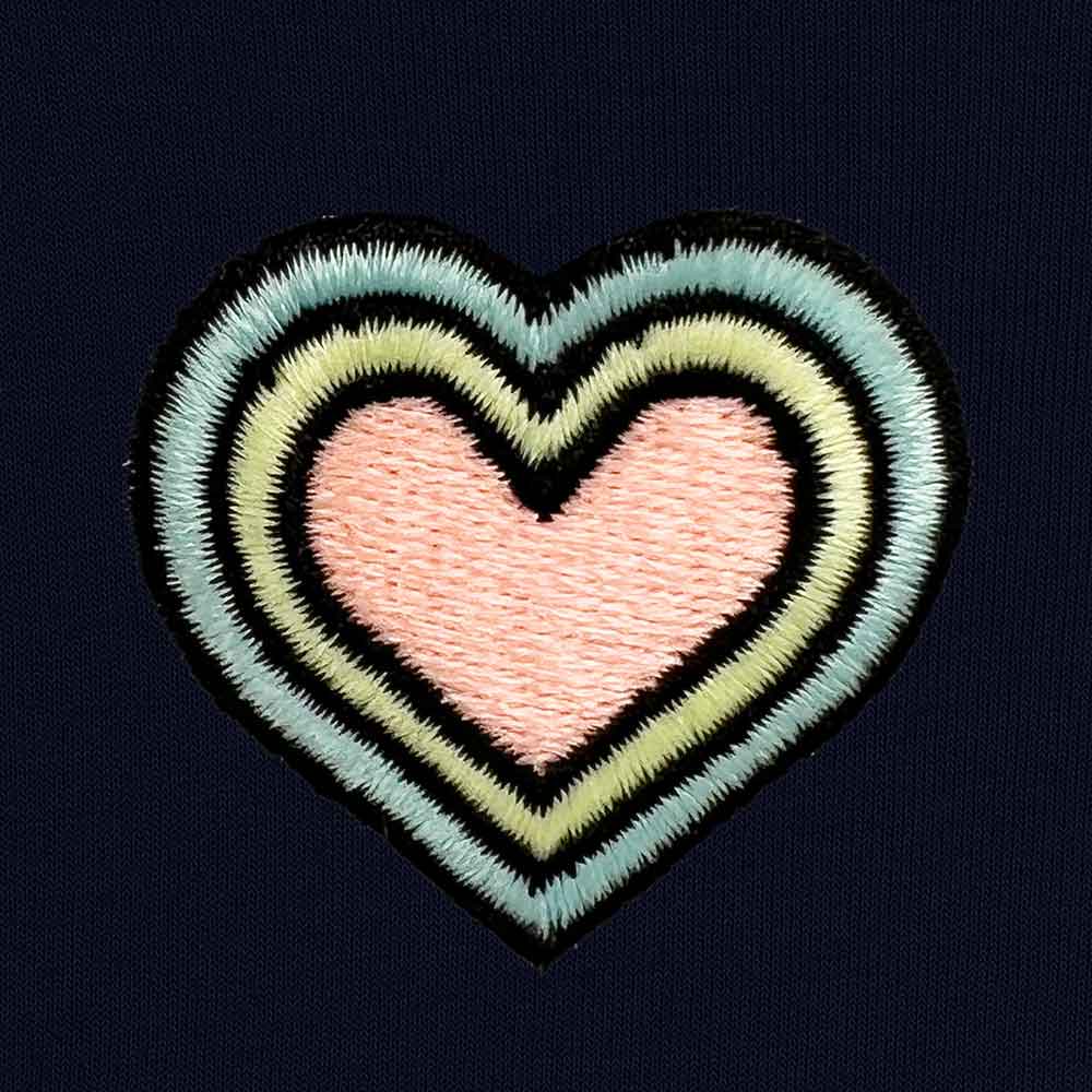 Dalix Heart Embroidered Fleece Cropped Hoodie Cold Fall Winter Women in White S Small