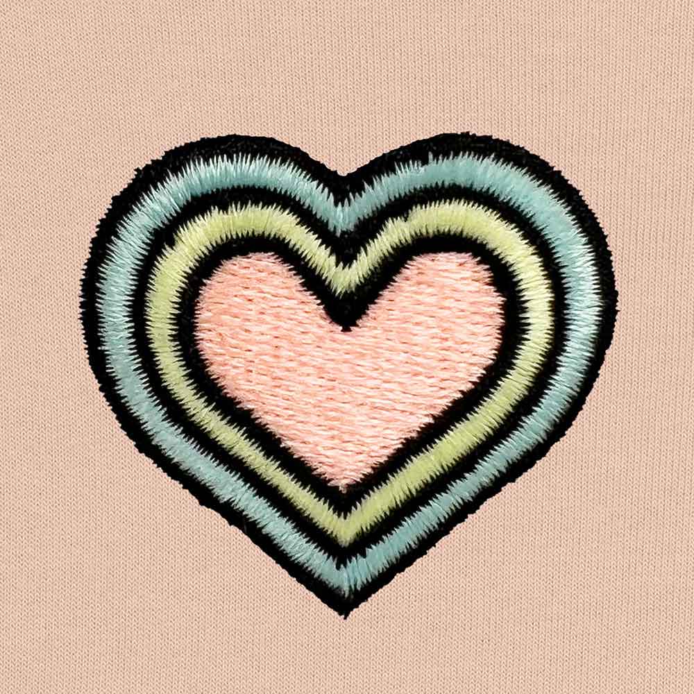 Dalix Heart Midweight Fleece Cropped Hoodie (Glow in the Dark)