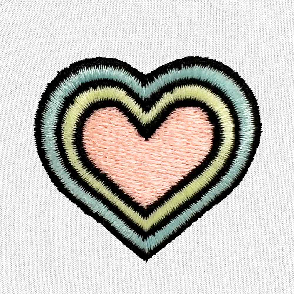 Dalix Heart Midweight Fleece Cropped Hoodie (Glow in the Dark)