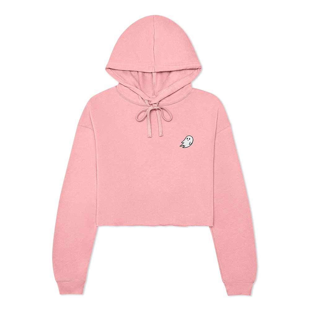 Dalix Ghost Embroidered Fleece Zip Hoodie Cold Fall Winter Women in Pink 2XL XX-Large