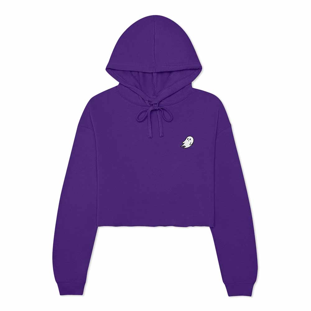 Dalix Ghost Embroidered Fleece Zip Hoodie Cold Fall Winter Women in Team Purple 2XL XX-Large