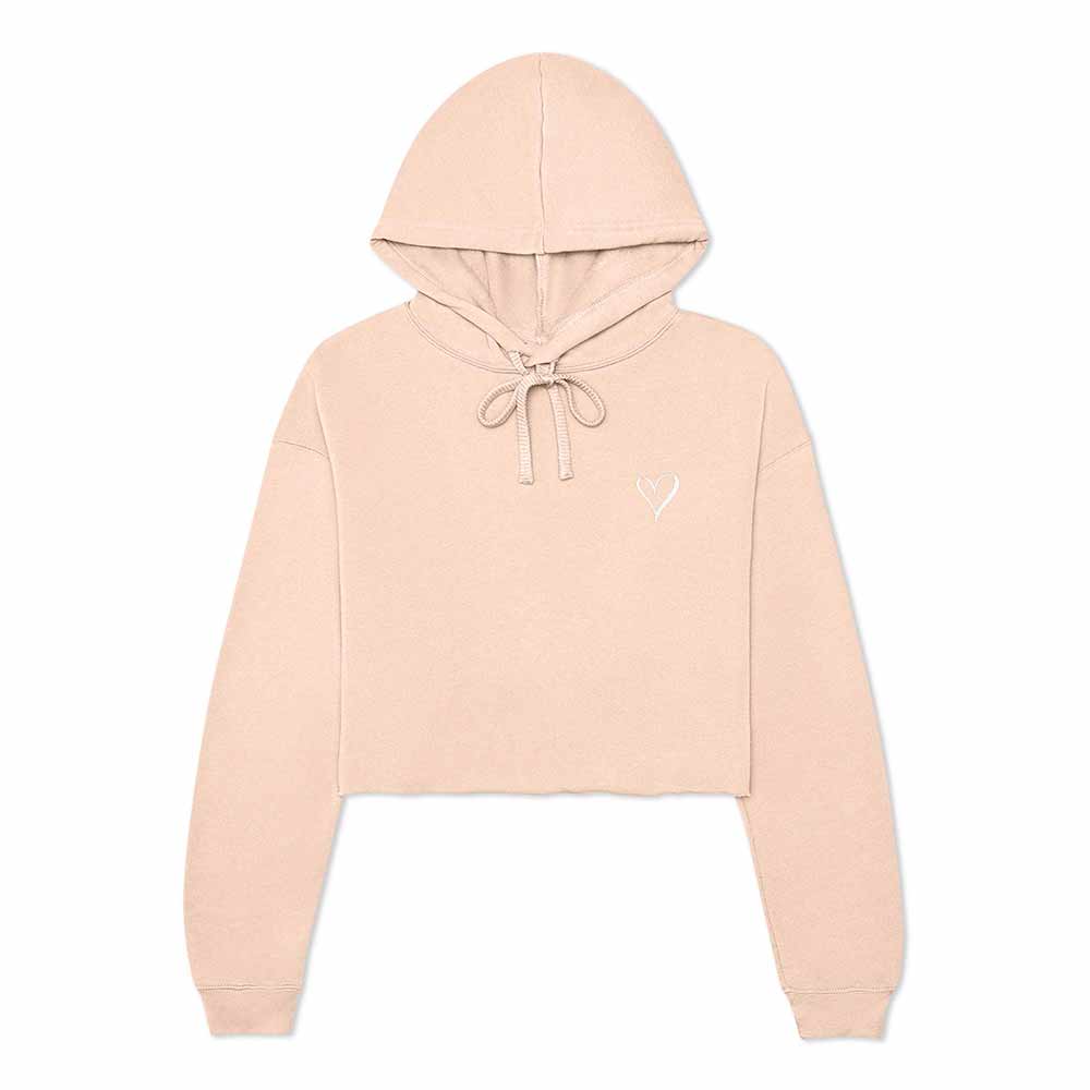 Dalix Heart Cropped Hoodie