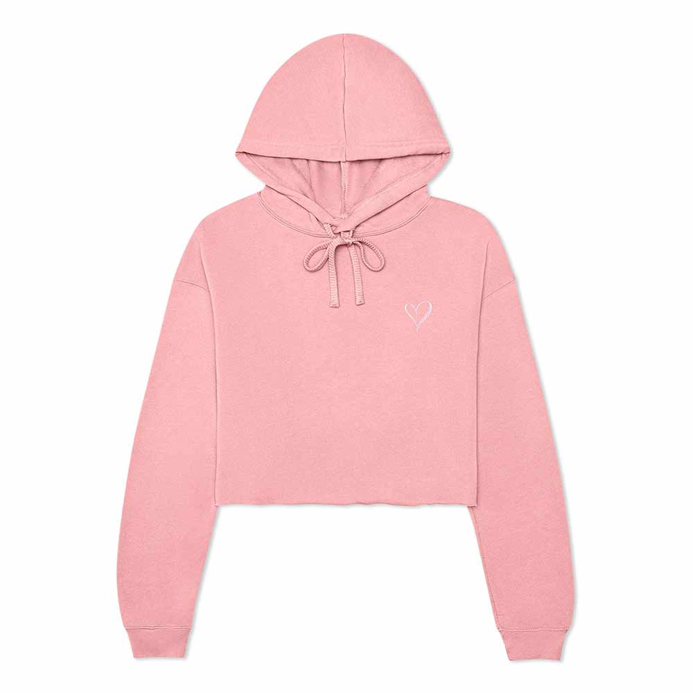 Dalix Heart Cropped Hoodie