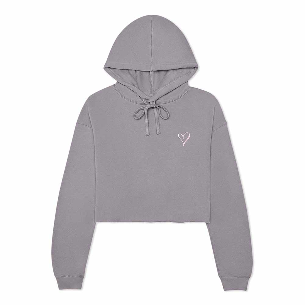 Dalix Heart Cropped Hoodie