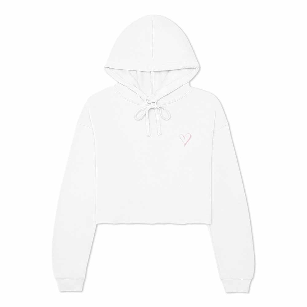 Dalix Heart Cropped Hoodie