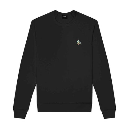 Dalix Fire Embroidered Crewneck Fleece Sweatshirt Pullover Glow in the Dark Mens in Gold L Large