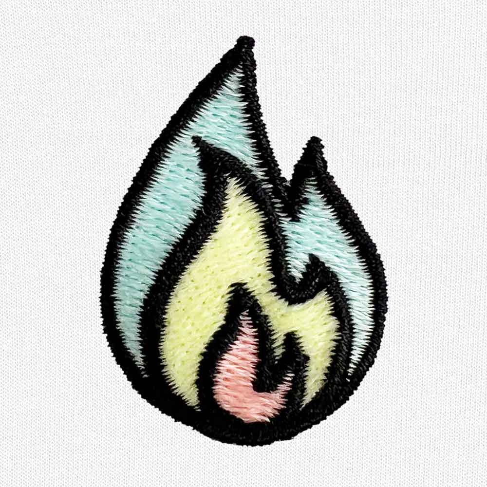 Dalix Fire Midweight Fleece Crewneck Sweatshirt (Glow in the Dark)