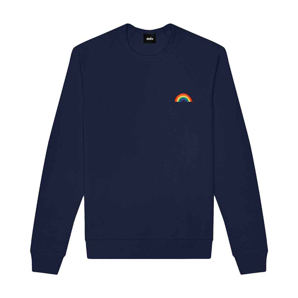 Dalix Rainbow Midweight Fleece Crewneck Sweatshirt