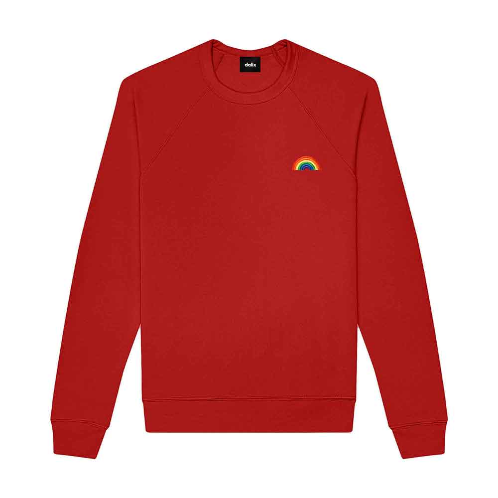 Dalix Rainbow Midweight Fleece Crewneck Sweatshirt