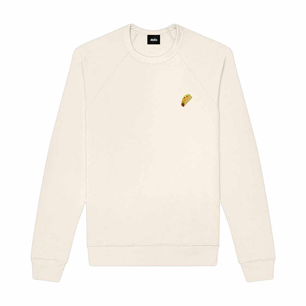 Dalix Taco Embroidered Fleece Crewneck Long Sleeve Sweatshirt Mens in 2XL XX-Large