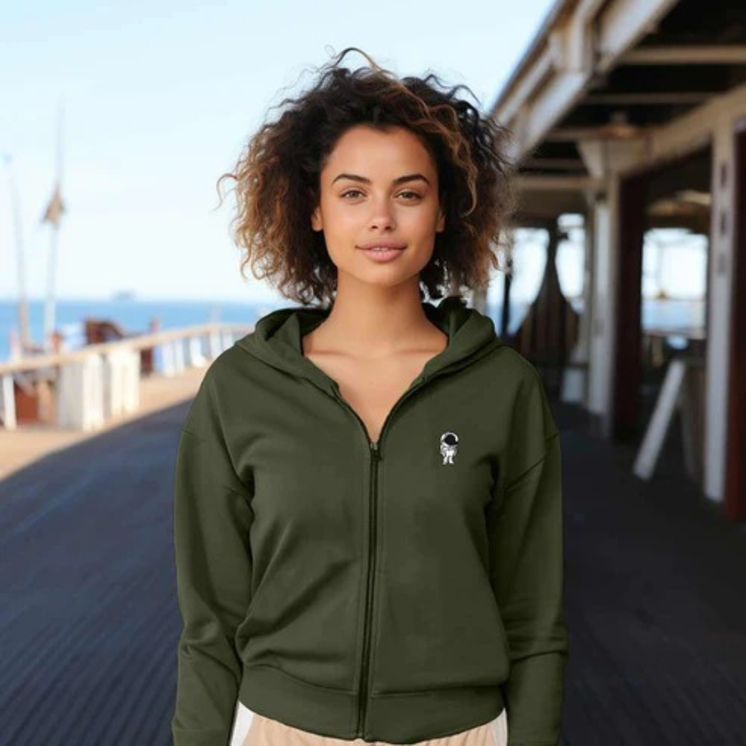 Cropped Zip Hoodie 