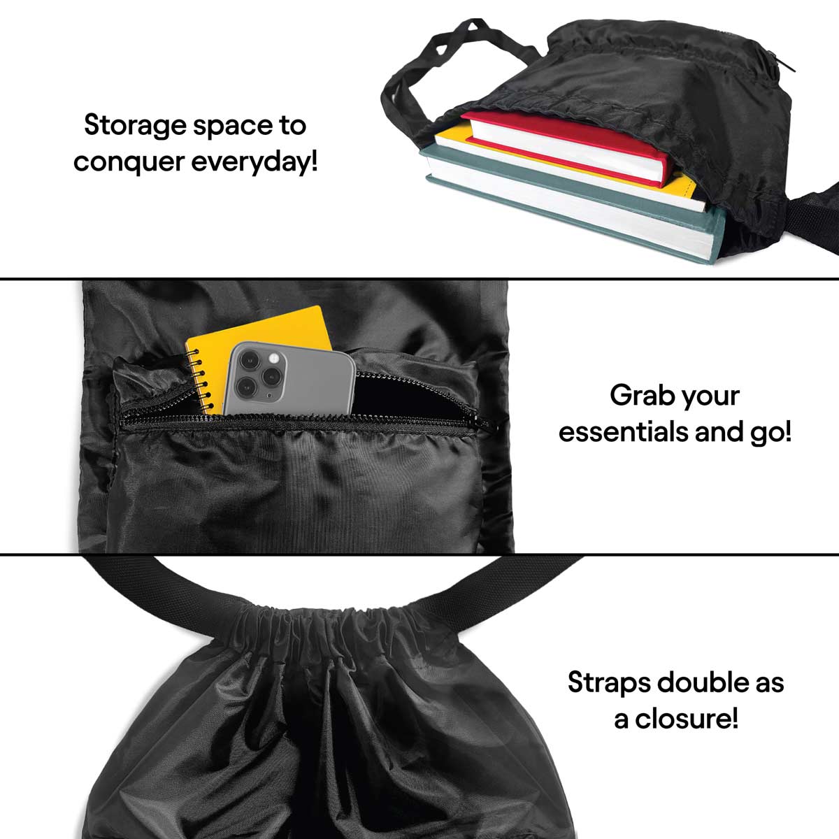 Dalix Quickdraw Drawstring Backpack