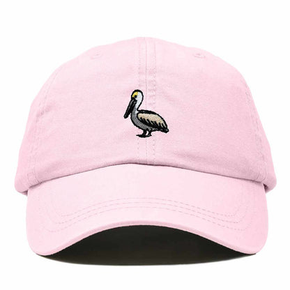 Dalix Brown Pelican Embroidered Bird Cotton Baseball Cap Dad Hat Mens Womens Outdoor Summer in Washed Pink