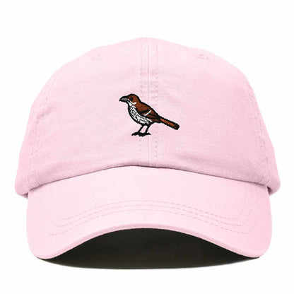 Dalix Brown Thrasher Georgia Embroidered Bird Cotton Baseball Cap Dad Hat Mens Womens Outdoor Summer in Washed Pink