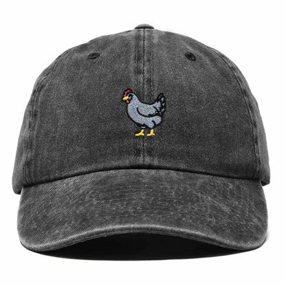Dalix Delaware Blue Hen Embroidered Bird Cotton Baseball Cap Dad Hat Mens Womens Outdoor Summer in Washed Black