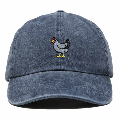 Dalix Delaware Blue Hen Embroidered Bird Cotton Baseball Cap Dad Hat Mens Womens Outdoor Summer in Washed Navy Blue
