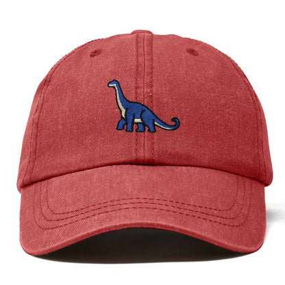 Dalix Brachiosaurus Embroidered Dinosaur Cotton Summer Outdoor Baseball Cap Dad Hat Mens in Washed Red