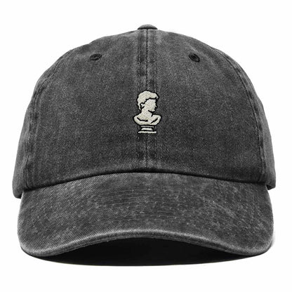 Dalix Bust Sculpture Embroidered Dad Hat Adjustable Cotton Twill Baseball Cap Casual for Men in Washed Black